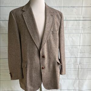 Simon’s Copley square wool herringbone tweed blazer size 50 R